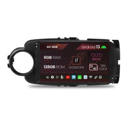 Navigatie Toyota Yaris (2010-2018), Android 13, B-Octacore 6GB RAM + 128GB ROM, 9 Inch - AD-BGB9006+AD-BGRKIT104B
