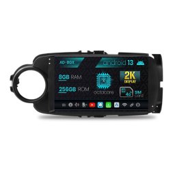 Navigatie Toyota Yaris (2010-2018), Android 13, X-Octacore 8GB RAM + 256GB ROM, 9.5 Inch - AD-BGX9008+AD-BGRKIT104B