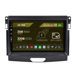 Navigatie Ford Ranger (2015-2020), Android 12, E-Octacore 2GB RAM + 32GB ROM, 9 Inch - AD-BGE9002+AD-BGRKIT120