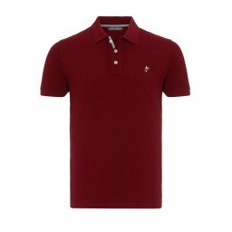Jacey Quinn Tricou roșu merlot / alb