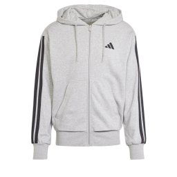 ADIDAS SPORTSWEAR Bluză cu fermoar sport 'Essentials French Terry' gri deschis / negru