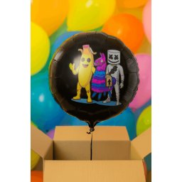 Balon rotund negru personalizabil Fortnite 45 cm