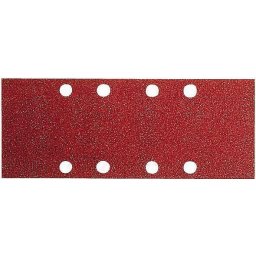 Disc abraziv pentru lemn si lac, 93 x 186 mm, granulație 120, 8 găuri, 10 buc