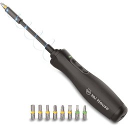 Surubelniță electrică negru, baterie Li-Ion 3.6V 1.5Ah, 8 biți și extensie