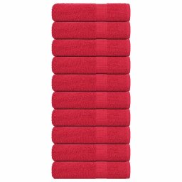 Prosoape de dus 10 buc Rosu 70x140 cm 360 g/m² 100% bumbac GartenMobel Dekor