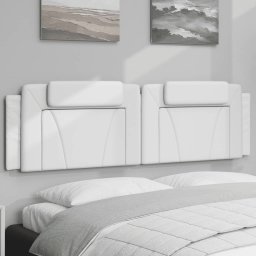 Perna pentru tablie pat, alb, 183 cm, piele artificiala GartenMobel Dekor