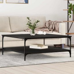 Masa de cafea Stejar negru 100 x 100 x 40 cm Lemn compozit GartenMobel Dekor