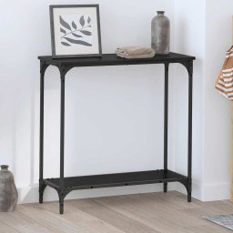 Masa de consola Stejar negru 75 x 30.5 x 75 cm Lemn compozit GartenMobel Dekor