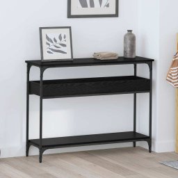 Masa de consola Stejar negru 100 x 29 x 75 cm Lemn compozit GartenMobel Dekor