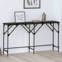 Masa de consola Stejar negru 140 x 29 x 75 cm Lemn compozit GartenMobel Dekor