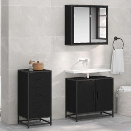 Bufet cu sertar Stejar negru 35.5 x 35 x 76 cm Lemn compozit GartenMobel Dekor