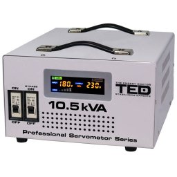 Stabilizator de Tensiune Automat cu Servomotor Ted Electric TED-SVC105 10.5kVA / 6000W Alb