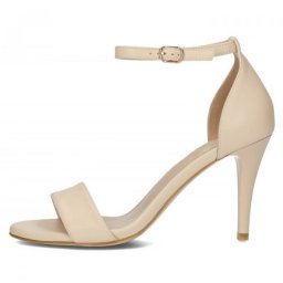 Sandale dama, bej, elegante, piele naturala, cu toc, Filippo DS4430-23-BE-Bej (Marime: 39)