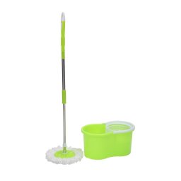 Set curatenie Primo VN-GRH-4COLV, Mop rotativ 360 grade, Capacitate galeata 12 litri, Verde