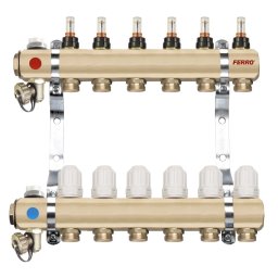 Distribuitor/colector-repartitor tip RZP 1'' 6 cai - RZP06S