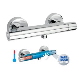 Baterie termostatata perete dus Trinity, crom fara accesorii - TRM7