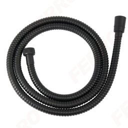 Furtun flexibil dus conic, metalic 150 cm, negru