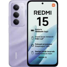 Smartphone Redmi 15 256GB 8GB RAM Dual SIM Sandy Purple