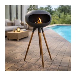 Șemineu pe bioetanol TOKIO 45 x 100 cm, 2 kW, negru