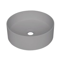 Deante CQS_SU4S - Lavoar pe blat SILIA, Ø 36 cm, granit/gri metalizat