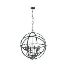 Searchlight 2476-6BK - Lustră cu lanț ORBIT 6xE14/60W/230V, neagră