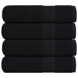 Prosoape de mana 4 buc Negru 50x100 cm 360 g/m² 100% bumbac GartenMobel Dekor