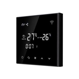 Termostat cu fir pentru aer conditionat BeOk TGT70WIFI-AC4, Compatibil cu sisteme HVAC, Aplicatia Smart Life SmartElectro IntelligentHouse