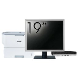 Pachet Calculator Second Hand HP ProDesk 400 G4 Mini PC, Intel Core i3-8100T 3.40GHz, 8GB DDR4, 256GB SSD + Monitor 19" & Imprimanta Brother HL-L6300DW NewTechnology Media