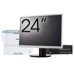 Pachet Calculator Second Hand HP 280 G2 SFF, Intel Core i5-6400 2.70GHz, 8GB DDR4, 500GB HDD, DVD-ROM + Monitor 24" & Imprimanta Brother HL-L6300DW NewTechnology Media