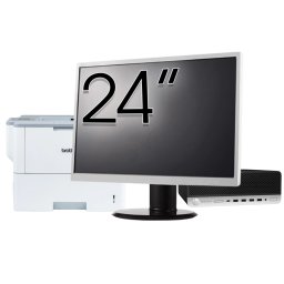 Pachet Calculator Second Hand HP ProDesk 600 G3 SFF, Intel Core i3-6100 3.70GHz, 8GB DDR4, 256GB SSD, DVD-ROM + Monitor 24" & Imprimanta Brother HL-L6300DW NewTechnology Media