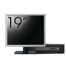 Pachet Calculator Second Hand HP ProDesk 600 G2 SFF, Intel Core i7-6700 3.40GHz, 8GB DDR4, 256GB SSD + Monitor 19" NewTechnology Media