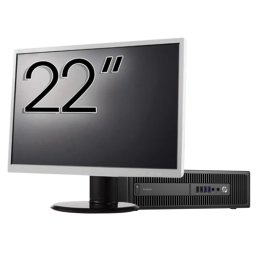 Pachet Calculator Second Hand HP ProDesk 600 G2 SFF, Intel Core i7-6700 3.40GHz, 8GB DDR4, 256GB SSD + Monitor 22" NewTechnology Media