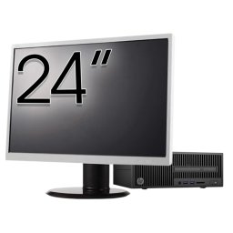 Pachet Calculator Second Hand HP 280 G2 SFF, Intel Pentium G4400 3.30GHz, 8GB DDR4, 500GB HDD, DVD-ROM + Monitor 24" NewTechnology Media