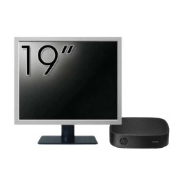 Pachet PC Second Hand HP T430 Thin Client, Intel Celeron N4000 1.10-2.60GHz, 2GB DDR4, 16GB SSD + Monitor 19" NewTechnology Media