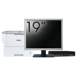 Pachet Calculator Second Hand HP ProDesk 400 G6 Mini, Intel Core i5-10500T 2.30 - 3.80GHz, 8GB DDR4, 256GB SSD + Monitor 19" & Imprimanta Brother HL-L6300DW NewTechnology Media
