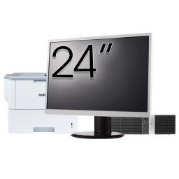 Pachet Calculator Second Hand HP Retail System RP5810 SFF, Intel Core i5-4570S 2.90GHz, 8GB DDR3, 128GB SSD, 4 x Serial Port, 1 x 24 Volt USB, 3 x 12 Volt USB + Monitor 24" & Imprimanta Brother HL-L6300DW NewTechnology Media