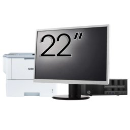 Pachet Calculator Second Hand HP 280 G2 SFF, Intel Pentium G4400 3.30GHz, 8GB DDR4, 500GB HDD, DVD-ROM + Monitor 22" & Imprimanta Brother HL-L6300DW NewTechnology Media