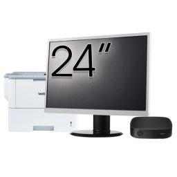 Pachet PC Second Hand HP T430 Thin Client, Intel Celeron N4000 1.10-2.60GHz, 2GB DDR4, 16GB SSD + Monitor 24" & Imprimanta Brother HL-L6300DW NewTechnology Media