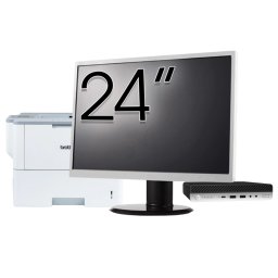 Pachet Calculator Second Hand HP ProDesk 400 G4 Mini PC, Intel Core i3-8100T 3.40GHz, 8GB DDR4, 256GB SSD + Monitor 24" & Imprimanta Brother HL-L6300DW NewTechnology Media