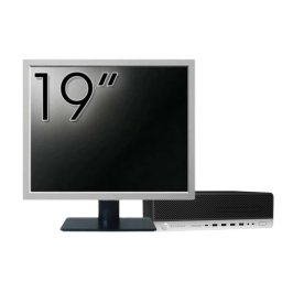 Pachet Calculator Second Hand HP ProDesk 800 G3 SFF, Intel Core i5-7500 3.40-3.80GHz, 8GB DDR4, 256GB SSD + Monitor 19" NewTechnology Media