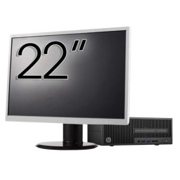 Pachet Calculator Second Hand HP 280 G2 SFF, Intel Core i5-6400 2.70GHz, 8GB DDR4, 500GB HDD, DVD-ROM + Monitor 22" NewTechnology Media