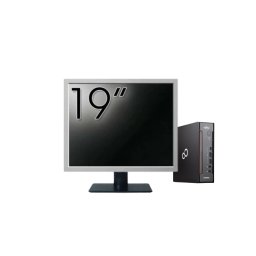 Pachet Calculator Second Hand Fujitsu Esprimo Q958 Mini PC, Intel Core i5-8400 2.80 - 4.00GHz, 8GB DDR4, 256GB SSD + Monitor 19" NewTechnology Media