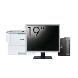 Pachet Calculator Second Hand Fujitsu Esprimo Q958 Mini PC, Intel Core i5-9500 3.00 - 4.40GHz, 8GB DDR4, 256GB SSD + Monitor 19" + Imprimanta Brother HL-L6300DW NewTechnology Media