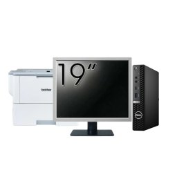 Pachet Calculator Second Hand DELL OptiPlex 7080 Mini PC, Intel Core i5-10500T 2.30 - 3.80GHz, 8GB DDR4, 256GB SSD + Monitor 19" + Imprimanta Brother HL-L6300DW NewTechnology Media