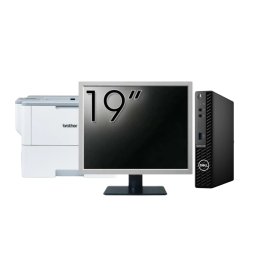 Pachet Calculator Second Hand DELL OptiPlex 3090 Mini PC, Intel Core i3-10105T 3.00 - 3.90GHz, 8GB DDR4, 256GB SSD + Monitor 19" + Imprimanta Brother HL-L6300DW NewTechnology Media
