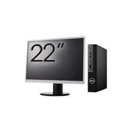 Pachet Calculator Second Hand DELL OptiPlex 3090 Mini PC, Intel Core i3-10105T 3.00 - 3.90GHz, 8GB DDR4, 256GB SSD + Monitor 22" NewTechnology Media