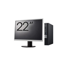Pachet Calculator Second Hand DELL OptiPlex 5060 Mini PC, Intel Core i5-8500T 2.10-3.50GHz, 8GB DDR4, 256GB SSD + Monitor 22" NewTechnology Media