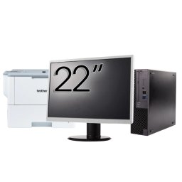 Pachet Calculator Second Hand DELL OptiPlex 3070 SFF, Intel Core i3-9100 3.60 - 4.20GHz, 8GB DDR4, 256GB SSD + Monitor 22" + Imprimanta Brother HL-L6300DW NewTechnology Media