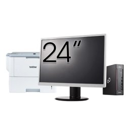 Pachet Calculator Second Hand Fujitsu Esprimo Q958 Mini PC, Intel Core i5-9500 3.00 - 4.40GHz, 8GB DDR4, 256GB SSD + Monitor 24" + Imprimanta Brother HL-L6300DW NewTechnology Media