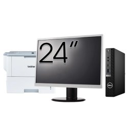 Pachet Calculator Second Hand DELL OptiPlex 7080 Mini PC, Intel Core i5-10500T 2.30 - 3.80GHz, 8GB DDR4, 256GB SSD + Monitor 24" + Imprimanta Brother HL-L6300DW NewTechnology Media